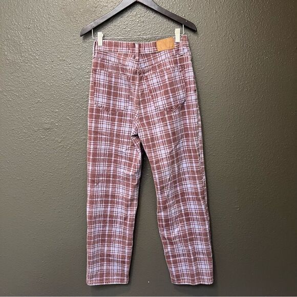 Madewell The Perfect Vintage Straight Jean in Cabernet Plaid - Picture 9 of 16